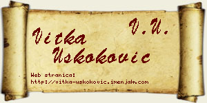Vitka Uskoković vizit kartica